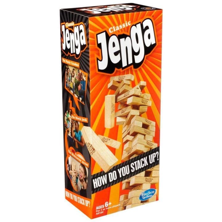 Jenga Classic 54-Piece Wooden Block Stacking Game